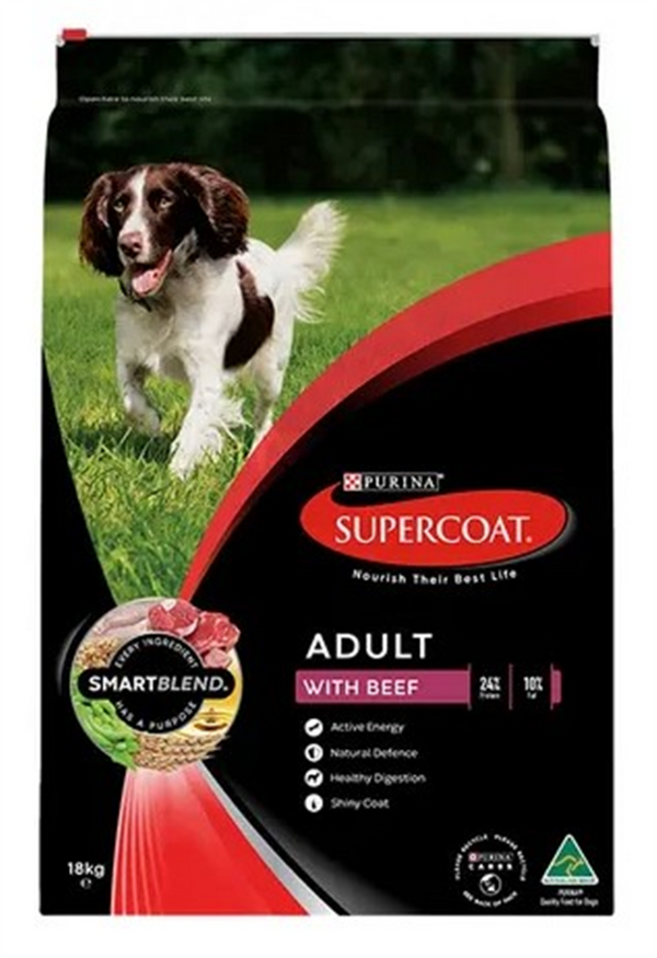 Dog Food - Supercoat Adult Dog Beef 20kg