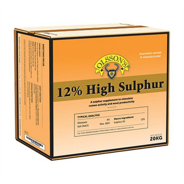 Lick Block - Olssons High Sulphur 12% - 20kg