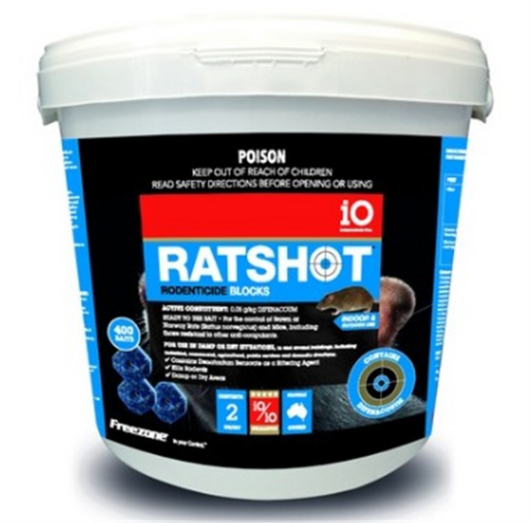 iO Ratshot Blocks 2kg BLUE Difenacoum
