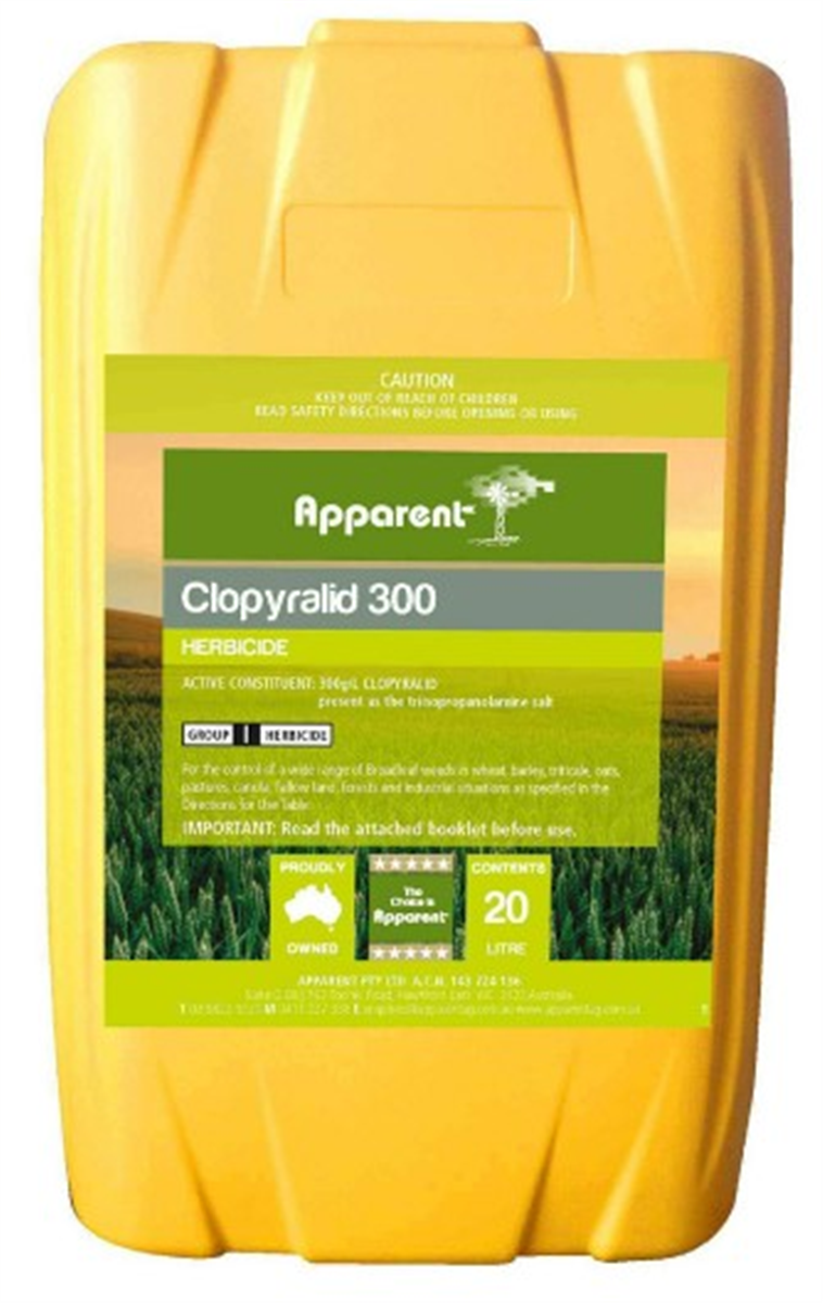 clopyralid herbicide Apparent Clopyralid 300 20ltrs – Yolla Co-Op
