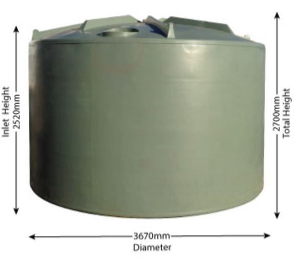 24 000ltr Smooth Poly Water Tank