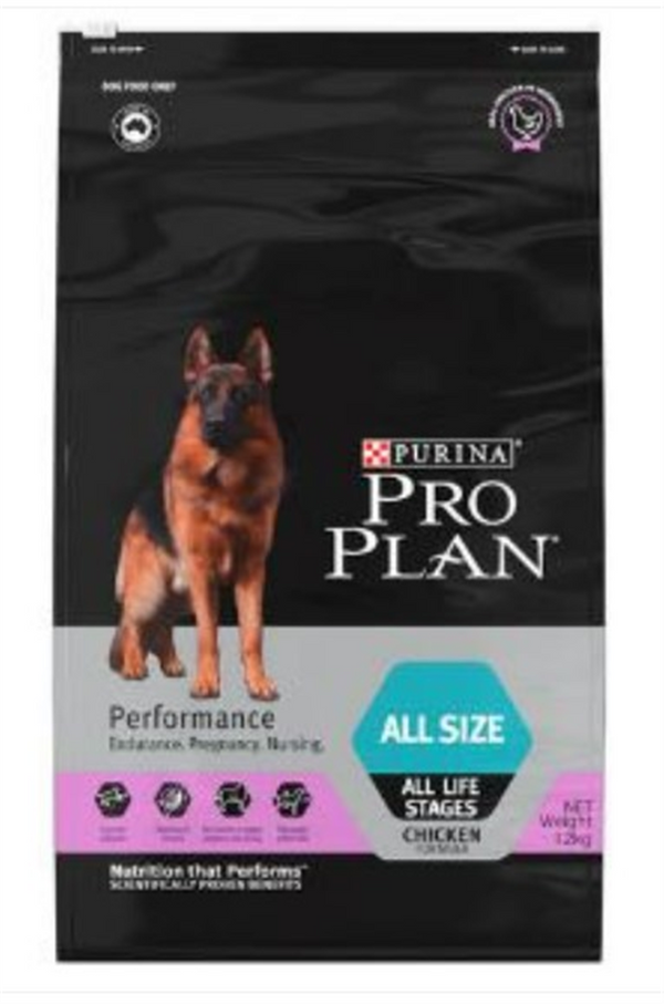 Dog Food - Pro Plan Performance - All Sizes All Life Stages 12kg