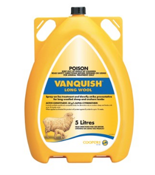 Coopers Vanquish - Long Wool - Lice & Blowfly 5ltr