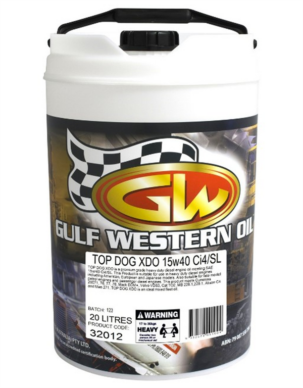 Gulf Western Top Dog XDO CI-4 15W40  Oil 20ltr
