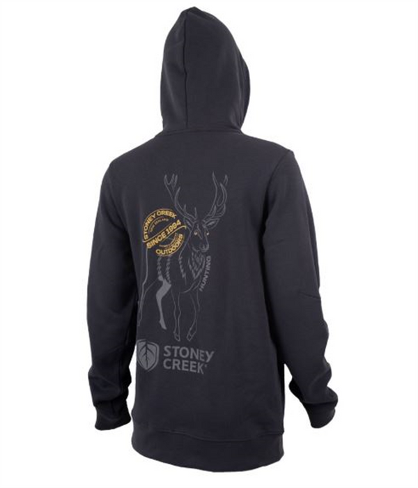Stoney Creek Mens - Incharge Stag Hoodie - Dark Grey
