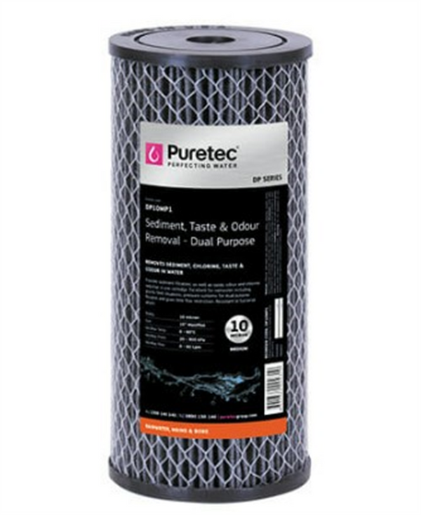 Filter - Puretec MaxiPlus Dual Purpose Carbon Cartridge - 10 inch