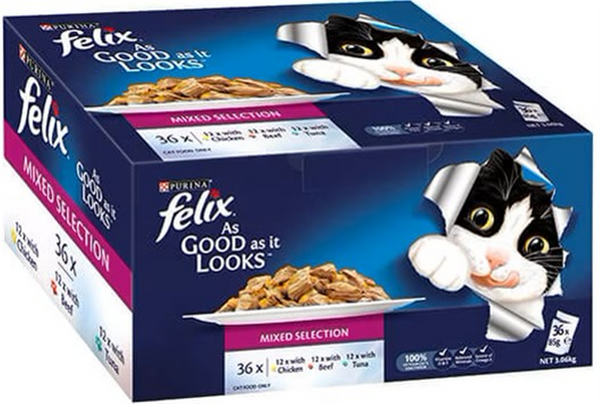 Cat Food - Felix Mixed Selection 85g - 36pk