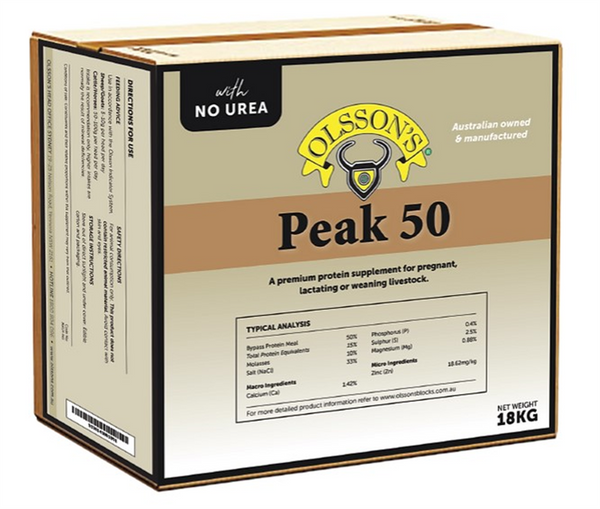 Lick Block - Olssons Peak 50 No Urea 18kg