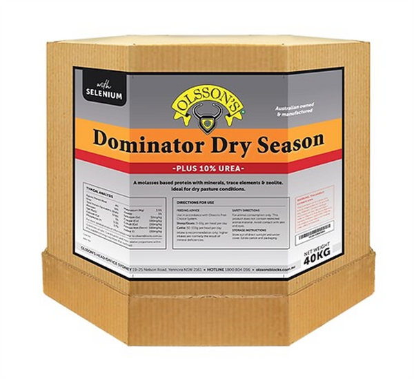 Lick Block - Olssons Dominator Dry Season + Urea 15kg