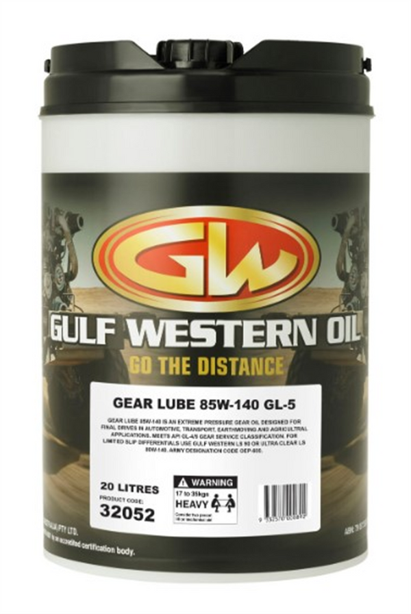 Gulf Western Gear Lube 85W140 Oil 20ltr