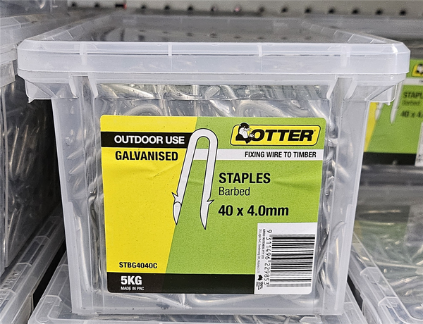 Staples Barbed Galv 40 x 4.0 - 5kg