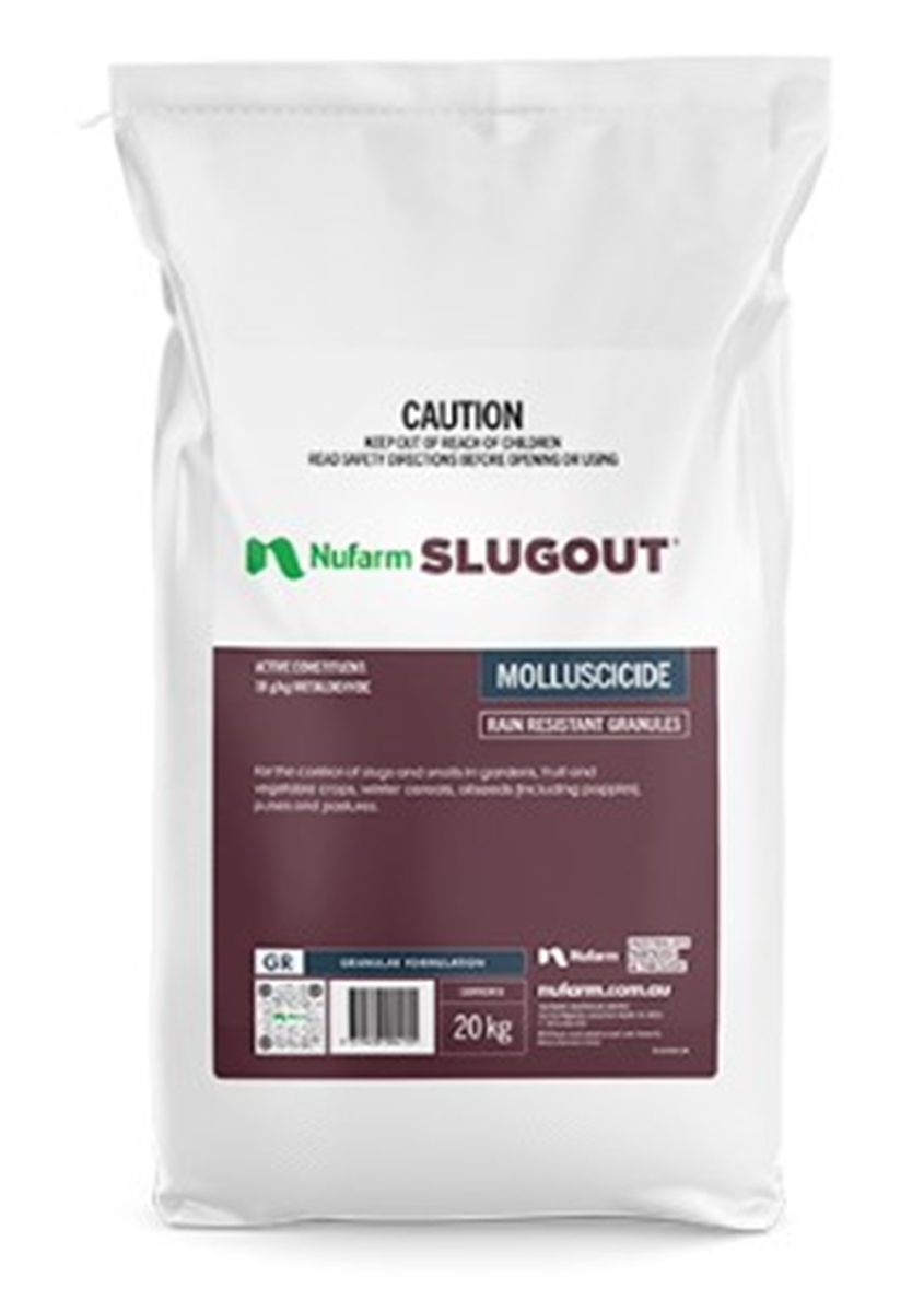 Slugout Slug & Snail Bait 20kg (Metaldehyde) Yolla CoOp