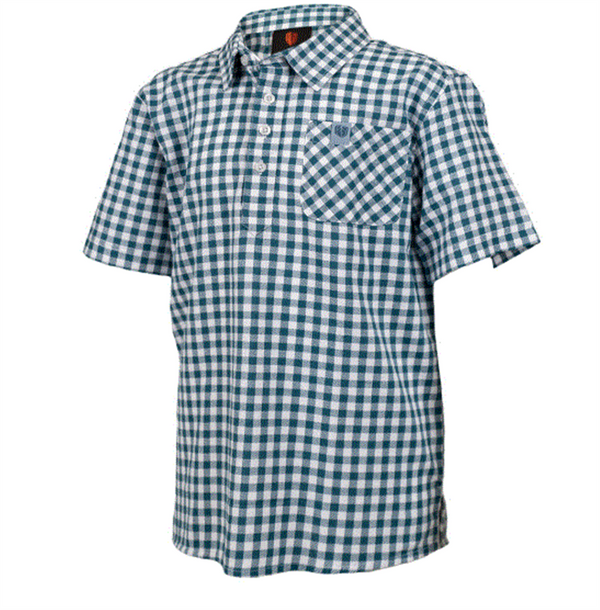 Stoney Creek Kids - Checkkid Shirt - Lake Blue/ White
