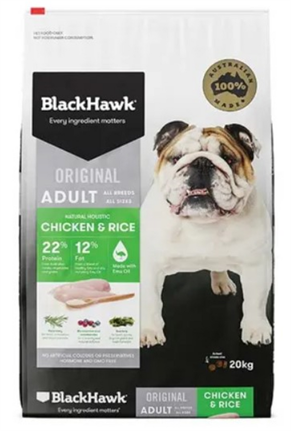 Blackhawk Chicken & Rice Adt Dog 20kg