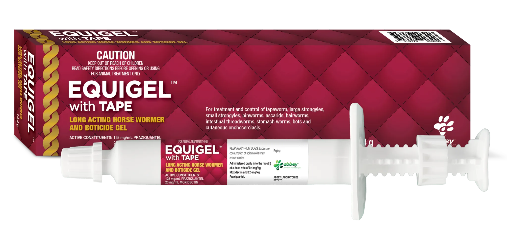 Equigel with Tape LA Horse Wormer & Boticide Gel 14.4g – Yolla Co-Op