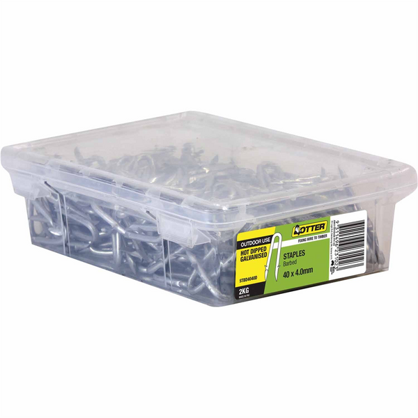 Staples Barbed Galv 40 x 4.0 - 2kg