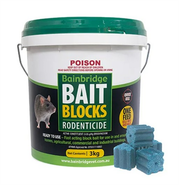 Bainbridge Rodent Bait Blocks 3kg