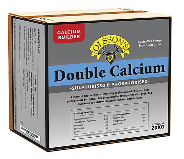 Lick Block - Olssons Double Calcium 20kg