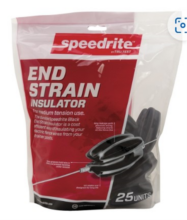 SR Medium End Strainer Black (bullnose) 25pk