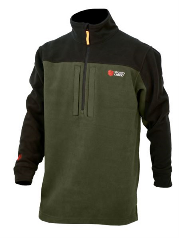 Stoney Creek Mens - Windproof Twin Zip Top - Black/Bayleaf