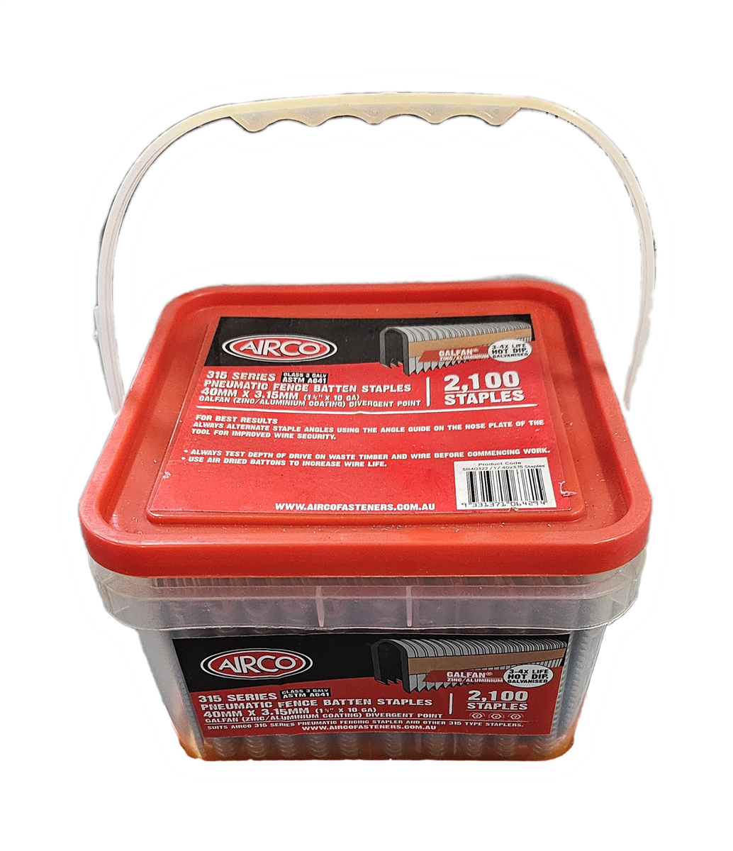 Airco Galfan Fence Staples 40 x 3.15mm - Qty 2100 – Yolla Co-Op