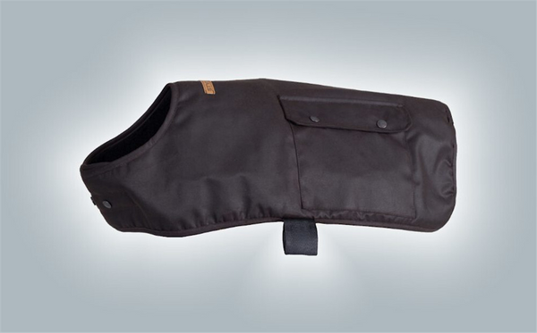 Styx Mill - Oilskin Brown Fur Lined Dog Coat - Medium